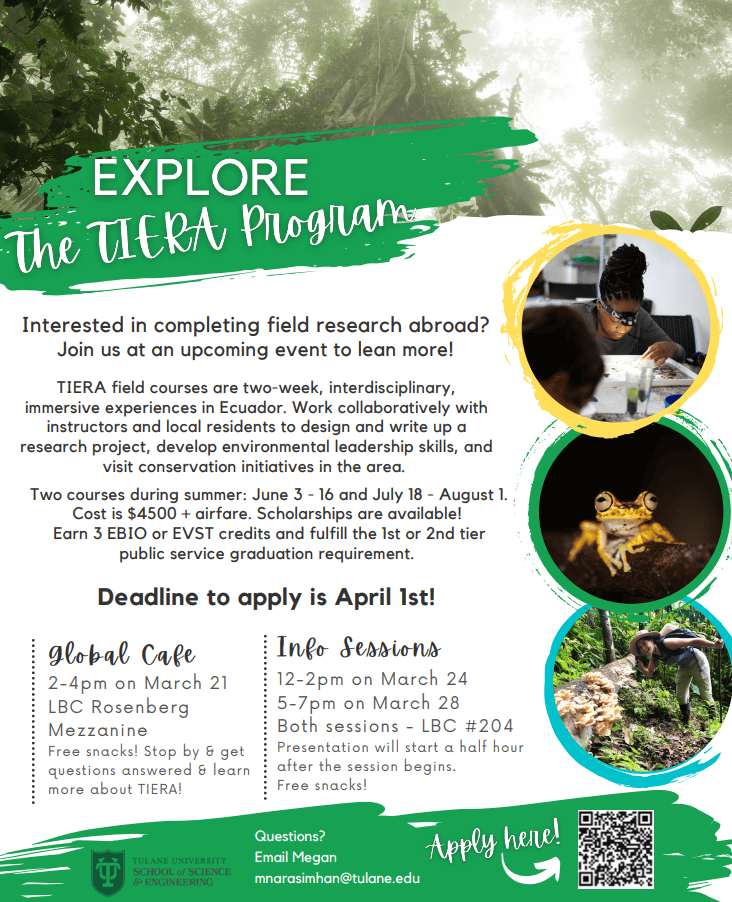 flyer for TIERA Program