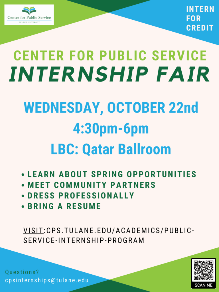Learn about spring opportunities; meet community partners; dress professionally; bring a resume