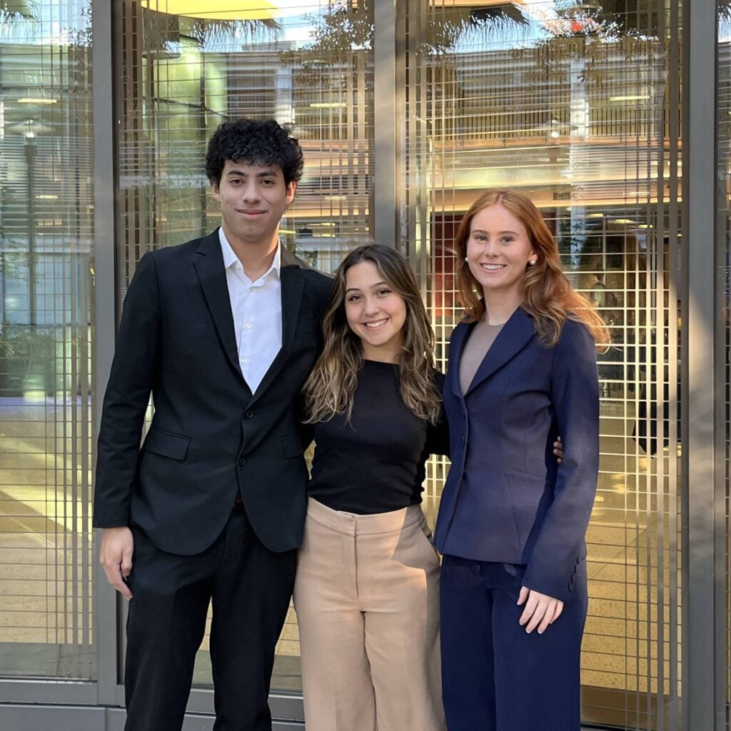 Photograph of Hector, Cameron, and Caroline