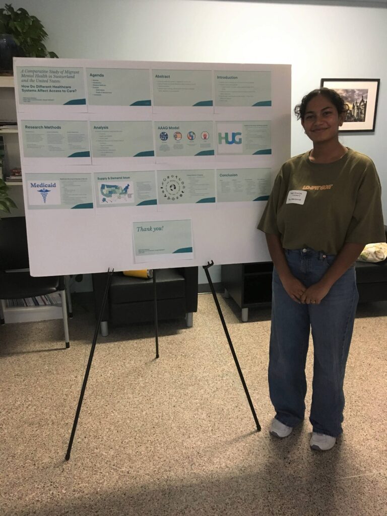 Keerthana Krishnan with her poster presentation.