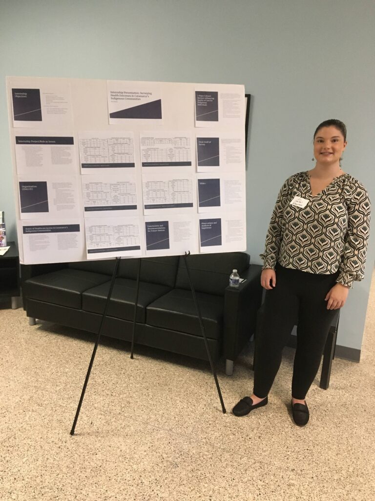 Ally Vastano with her poster presentation.