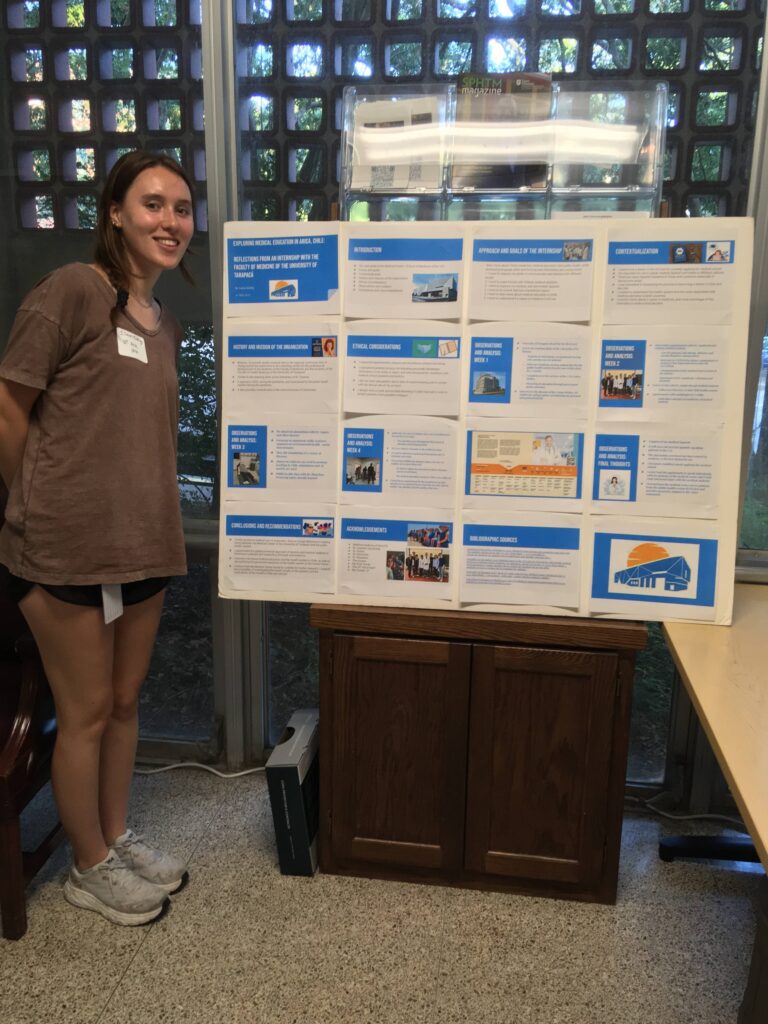 Isabel Kilday with her poster presentation.
