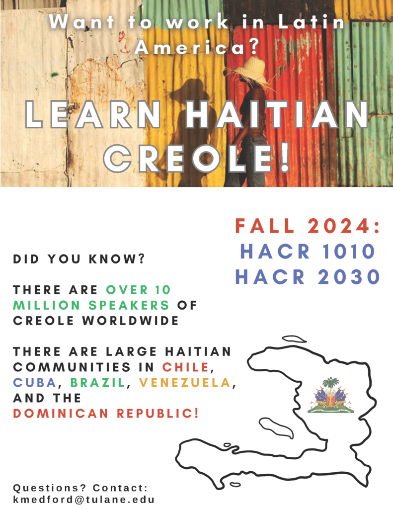 Did you know? There are over 10 million speakers of Creole worldwide. There are large Haitian communities in Chile, Cuba, Brazil, Venezuela, and the Dominican Republic.