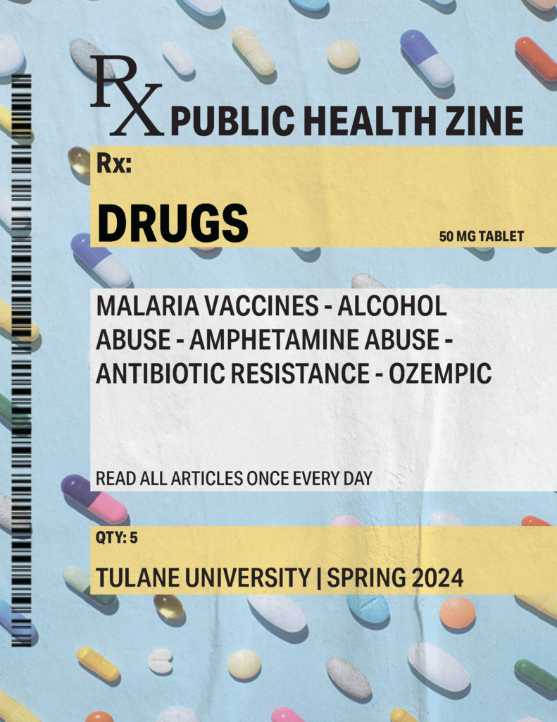 Spring 2024 cover of the zine: DRUGS